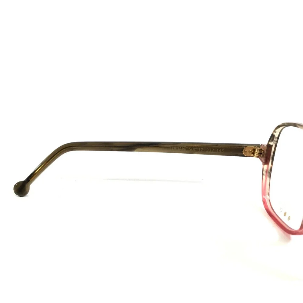 Nathalie Blanc Eyeglasses Frames LUCIANE 337 Brown Red Horn Full Rim 50-17-145